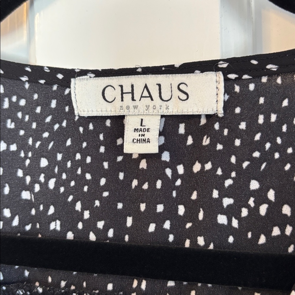 Chaus Black and White Speckled Blouse - Picture 2 of 3